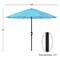 Nature Spring Patio Umbrella, Outdoor Shade with Easy Crank for Table, Deck, Balcony, Porch, Poolside, 9-foot (Blue) 397958SMS - alternate 2